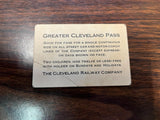Vtg October 1932 Antique Greater Cleveland Railway weekly railroad pass Train