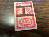 Vtg October 1932 Antique Greater Cleveland Railway weekly railroad pass Train