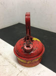 Vintage Red Eagle Manufacturing Safety Spring Handle Opener Oil Gas Can 1/4 gal