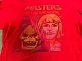 Masters of the Universe Mens Medium T Shirt Red He Man Skeletor Cartoon Cotton