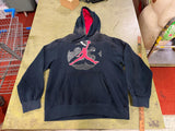 Nike Air Jordan Black Red Jumpman 23 Pullover Hoodie Mens Size Large