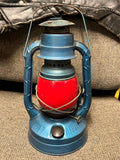 vtg Dietz little wizard railroad blue lantern original red globe collectable