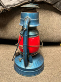 vtg Dietz little wizard railroad blue lantern original red globe collectable