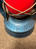 vtg Dietz little wizard railroad blue lantern original red globe collectable