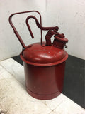 Vtg Red Eagle Safety Spring Handle Opener Oil Gas Metal Tin Can 1/2 gallon