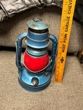 vtg Dietz little wizard railroad blue lantern original red globe collectable