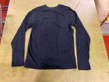 The Nike Tee Dri-Fit Long Sleeve Shirt Navy Blue Big Swoosh Mens Size Medium