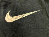 The Nike Tee Dri-Fit Long Sleeve Shirt Navy Blue Big Swoosh Mens Size Medium