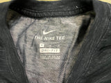 The Nike Tee Dri-Fit Long Sleeve Shirt Navy Blue Big Swoosh Mens Size Medium