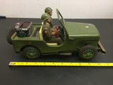 vintage 1950s battery operated army jeep tin litho made in japan by tn nomura