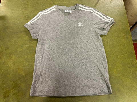 adidas Adicolor Originals Trefoil 3 Stripes Gray T-Shirt Women's Size Small