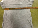 adidas Adicolor Originals Trefoil 3 Stripes Gray T-Shirt Women's Size Small