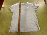 adidas Adicolor Originals Trefoil 3 Stripes Gray T-Shirt Women's Size Small