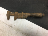 Vintage / Antique 10" adjustable pipe wrench wooden handle collectable tool