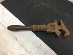 Vintage/Antique 12 1/2" adjustable hooked span. wrench wooden handle collectable