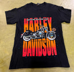 VTG Harley Davidson Double Sided FLSTN T-Shirt Men's Sz M Nostalgia Cow Glide