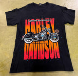 VTG Harley Davidson Double Sided FLSTN T-Shirt Men's Sz M Nostalgia Cow Glide