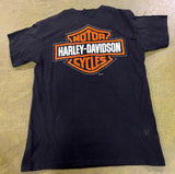 VTG Harley Davidson Double Sided FLSTN T-Shirt Men's Sz M Nostalgia Cow Glide