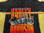 VTG Harley Davidson Double Sided FLSTN T-Shirt Men's Sz M Nostalgia Cow Glide