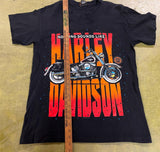 VTG Harley Davidson Double Sided FLSTN T-Shirt Men's Sz M Nostalgia Cow Glide