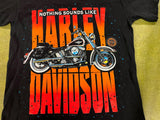 VTG Harley Davidson Double Sided FLSTN T-Shirt Men's Sz M Nostalgia Cow Glide