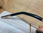 Black Handlebars Harley 883 1200 1" Low 4" 34" W dimpled Dyna FXR FXD Motorcycle