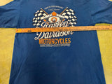 Harley Davidson Proven Performance Graphic T-shirt Blue Mens Size Large