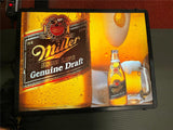 vtg 1980s Miller High Life Genuine Draft 15X19 Lighted beer sign tested works