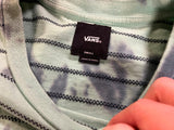 Vans Green Tie Dye Striped Short Sleeve Crewneck T-shirt Mens Size Small