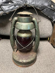 vtg Embury Little Air Pilot kerosene railroad lantern Warsaw NY USA red globe