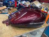 Maroon Gas Tank Bagger FLHX Road Street Glide w Emblems 2008^ FLH Harley Nice!