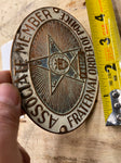 DO NOT LIST! 1940's FOP Fraternal order of police License plate topper badge