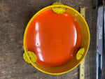 Vtg Kirchhof Halloween Noisemaker Witch Black Cat Tambourine USA 1950's Decor!