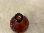 vtg antique Amber glass cork top clorox 16oz bleach bottle