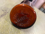 vtg antique Amber glass cork top clorox 16oz bleach bottle