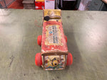 Vtg 1960s Made In USA Fisher Price Toys Happy Hippo pull toy #151