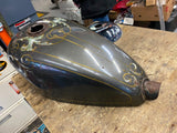 Vtg Old Skool Paint Sportster Chopper Gas Tank Gold Leaf Harley 70's Panhead