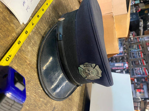 Vtg Jamison Road Fire Dept Fireman Hat Cap 1930's 7 1/2 Elma NY Fire Fighter