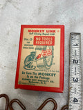 Vtg Monkee Link Tire chains Auto Truck Parts Antique Box Gas Oil Collect Station