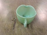 Vintage Jadeite Green Fire-King Oven Ware Creamer USA Jane Ray Ribbed