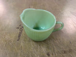 Vintage Jadeite Green Fire-King Oven Ware Creamer USA Jane Ray Ribbed