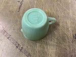 Vintage Jadeite Green Fire-King Oven Ware Creamer USA Jane Ray Ribbed