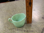 Vintage Jadeite Green Fire-King Oven Ware Creamer USA Jane Ray Ribbed