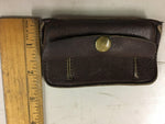 Vtg buck 503 folding pocket knife lock back with leather belt pouch made in USA