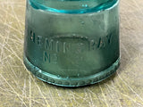 vtg antique Pat. 1893 Hemingray No. 9 blue glass insulator