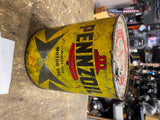 Vtg Metal 1 Gallon Pennzoil Oil Gas Can Tin collectible Service Station Garage