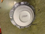 vtg 1950s made in USA Farber & Shlevin wrought Aluminum ceramic serving bowl