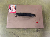 vtg Rockway Metal Prod Corp black handled metal cash box