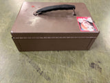 vtg Rockway Metal Prod Corp black handled metal cash box