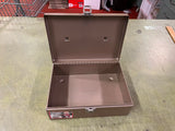 vtg Rockway Metal Prod Corp black handled metal cash box
